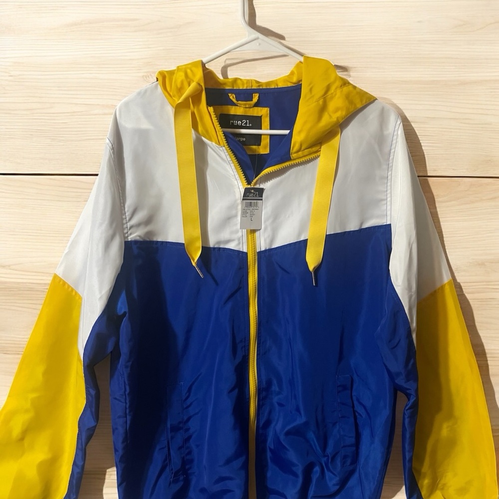 Rue21 Blue and Yellow Colorblock Jacket